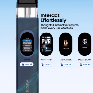 Vaporess XROS 6 Pod System screen features